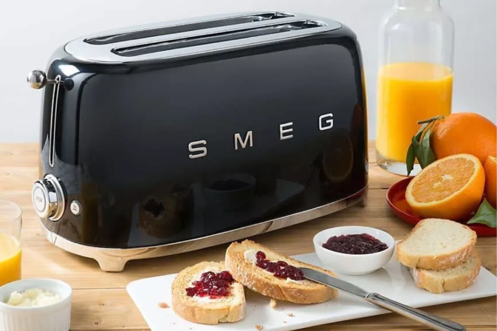 smeg matte black toaster