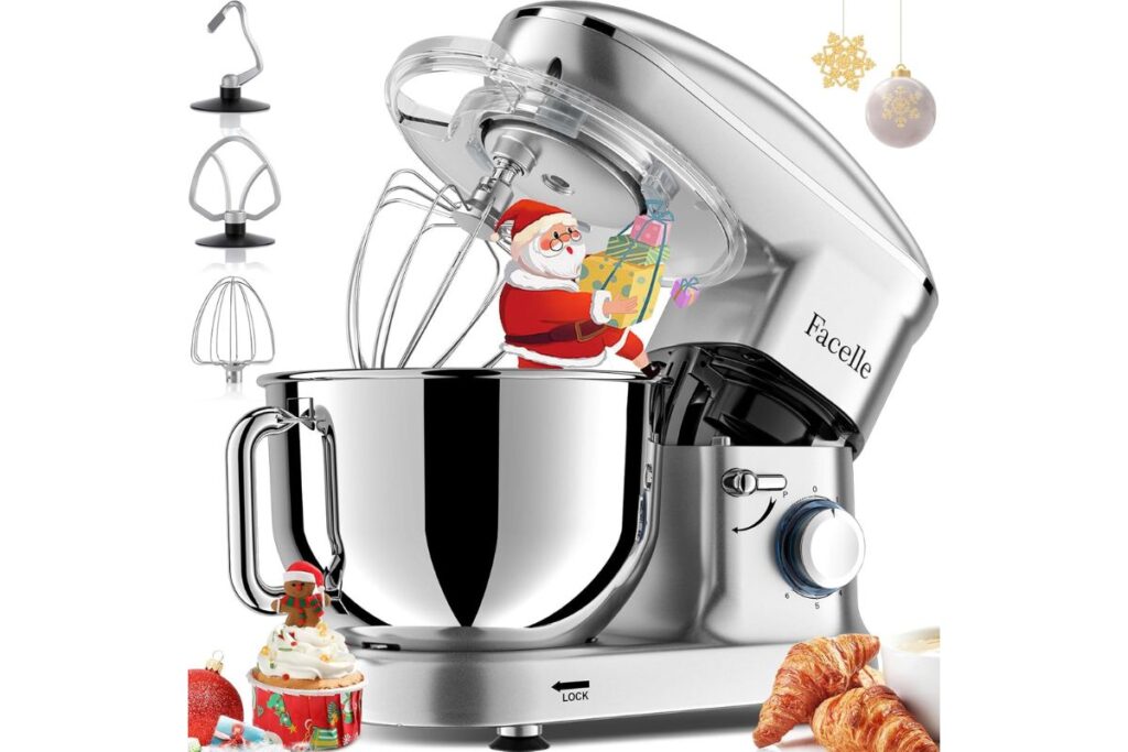 Silver Facelle 3-IN-1 Electric Stand Mixer