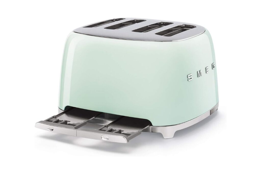 Smeg 4 Slice Toaster TSF03 Chrome tray