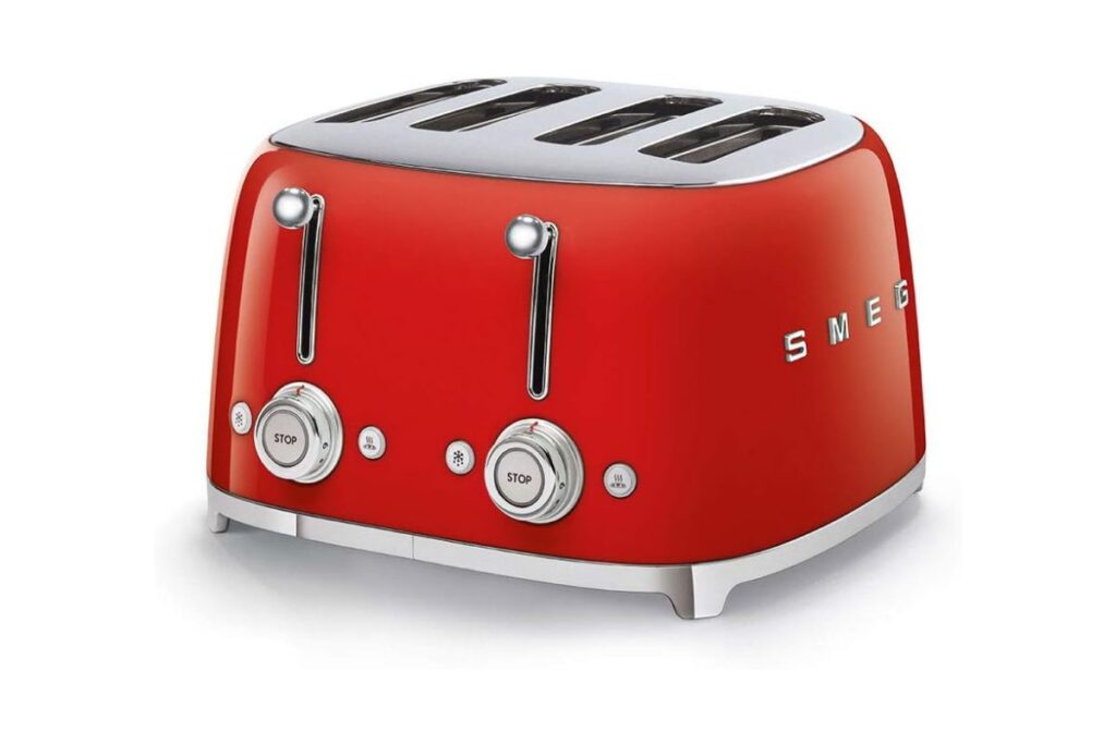 Smeg 4 Slice Toaster TSF03 Red